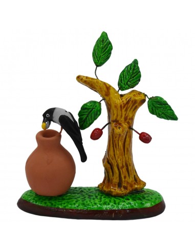 Thirsty Crow With Tree - 6"